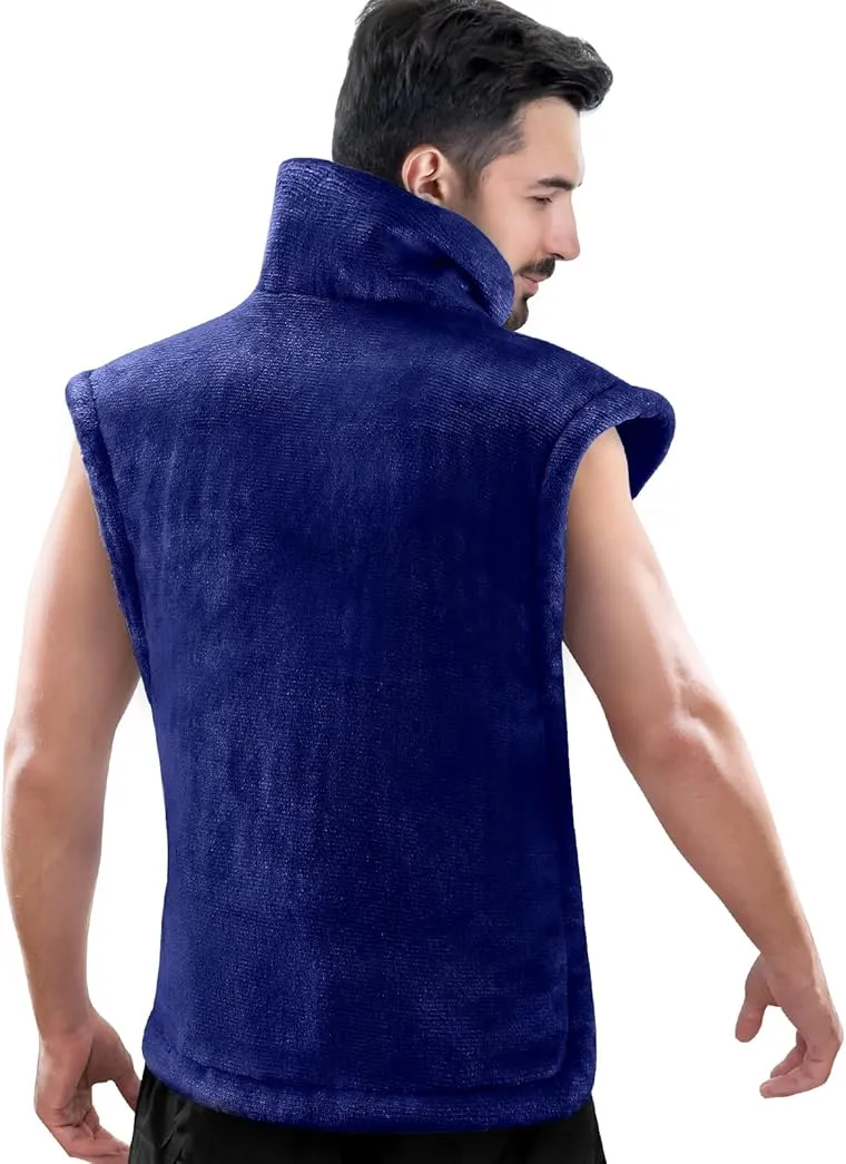 RENPHO King Size Heating Pad for Back, for Mom & Birthday Gifts for Men, FSA Eligible, 24"x37" Large Weighted Electric Heat Pad for Neck and Shoulders, ETL Certified, Midnight Blue