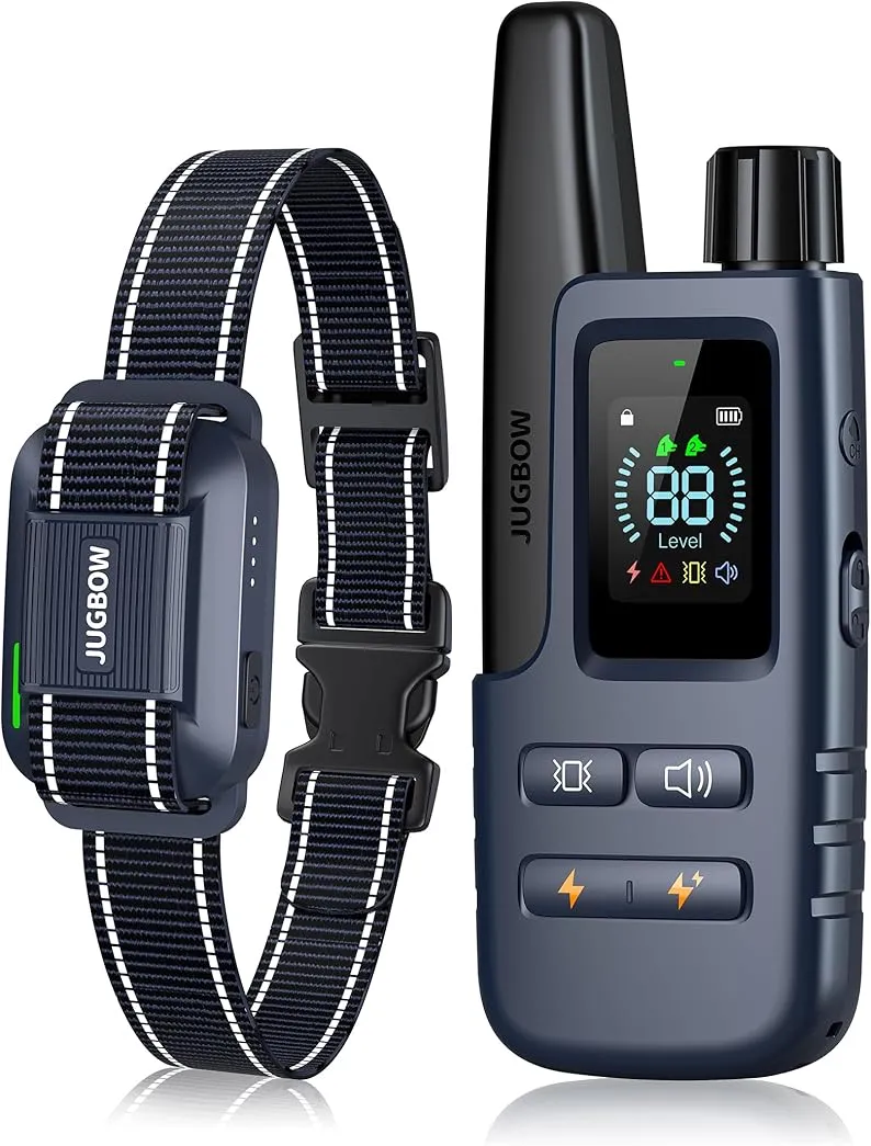 Jugbow Dog Shock Collar - 4200FT Dog Training Collar with Remote for 5-120lbs Small Medium Large Dogs, IPX8 Waterproof E Collar with 4 Training Modes, Security Lock, Rechargeable Shock Collar